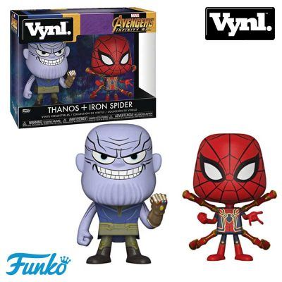 Pack Figuras Thanos y iron Spider Marvel Avengers Infinity War Funko Vynl