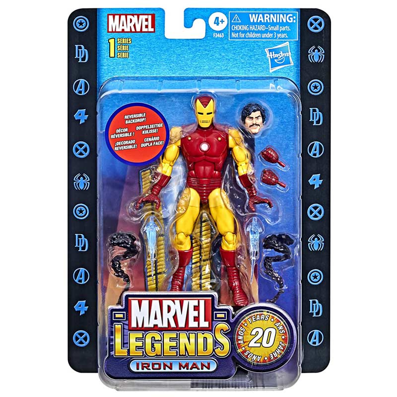 Figura Iron Man 20 Aniversario Serie 1 Marvel Legends Hasbro 01