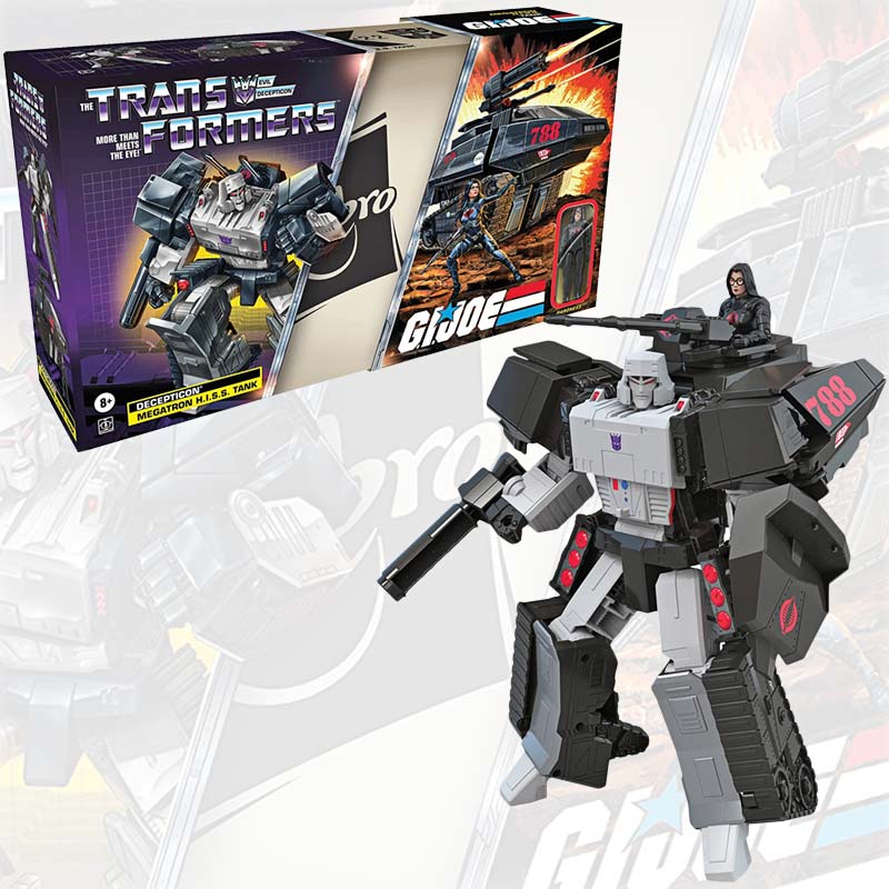 Figura Transformers x G.I.Joe Mash-Up Megatron H.I.S.S. Tank Cobra and Baroness Hasbro 01