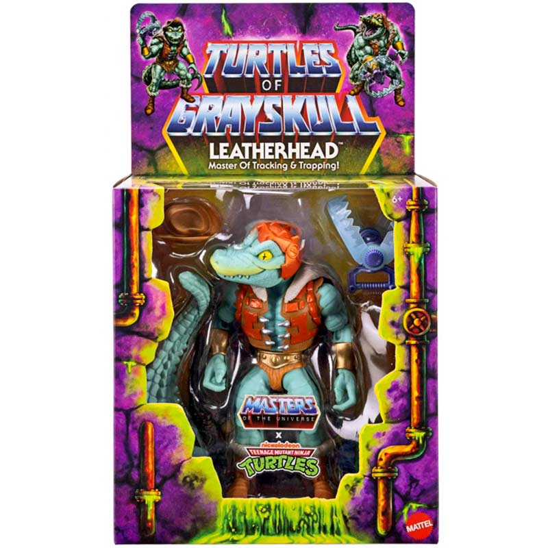 Figura Leatherhead MOTU x TMNT Turtles of Grayskull Mattel 01