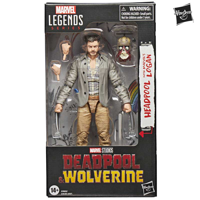 Figura headpool with Logan Deadpool & Wolverine Marvel Legends Series Hasbro 01