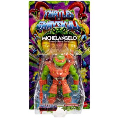 Figura Michelangelo MOTU x TMNT Turtles of Grayskull Mattel 01