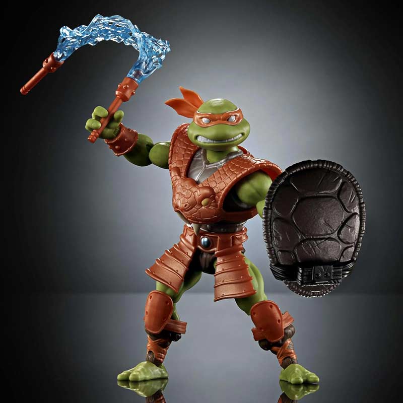 Figura Michelangelo MOTU x TMNT Turtles of Grayskull Mattel 03