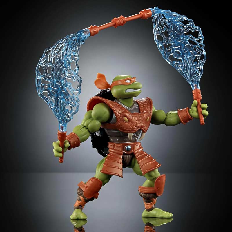 Figura Michelangelo MOTU x TMNT Turtles of Grayskull Mattel 05