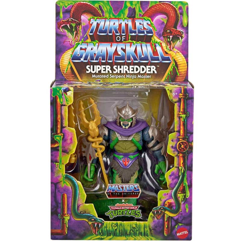 Figura Super Shredder MOTU x TMNT Turtles of Grayskull Mattel 01