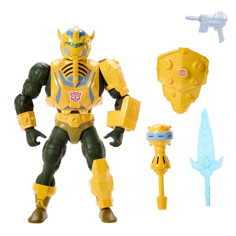 Figura Bumblebee Armor Man-At-Arms Masters of the Universe x Transformers Mattel 02