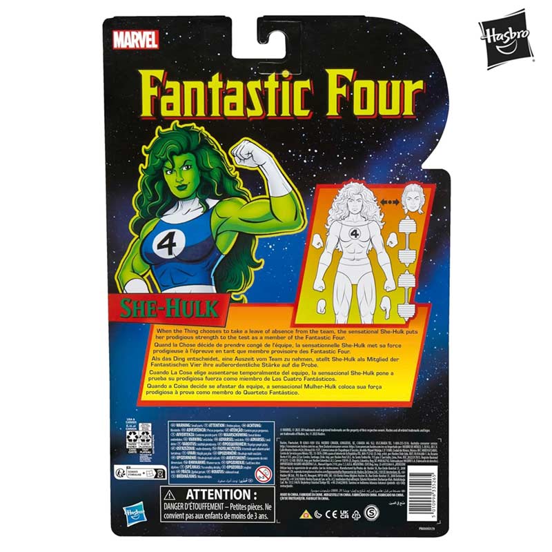 Figura She-hulk Fantastic Four Marvel Legends Series Retro Collection Hasbro 08