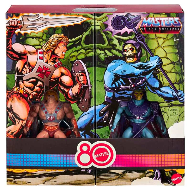 Pack Figuras Retro He-Man y Skeletor Masters Of The Universe Origins 80 Aniversario Mattel 01