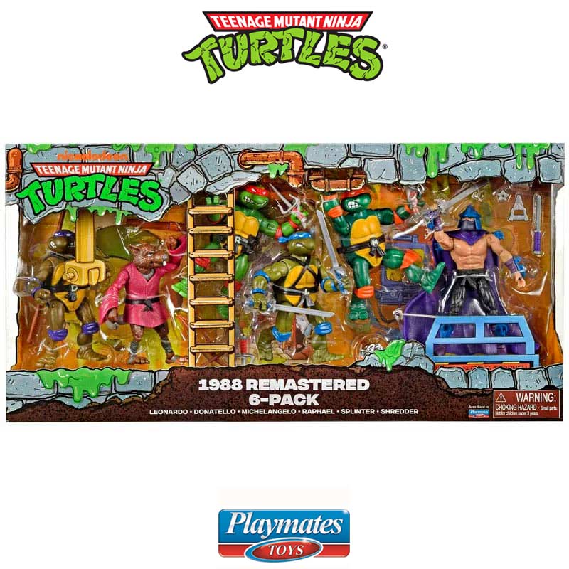 Pack 6 Figuras Turtles Ninja 1988 Remastered Heo EU Exclusive Playmates 01