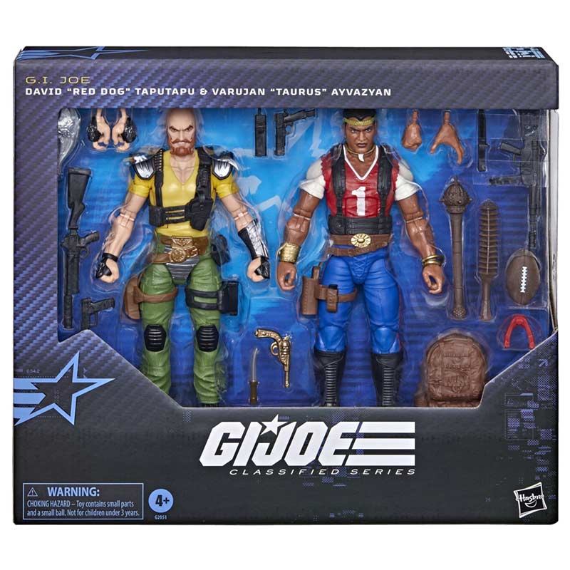 Pack Figuras David (RED Dog) Taputapu & Varujan (TAURUS) G.I. Joe Classified Series Hasbro 01