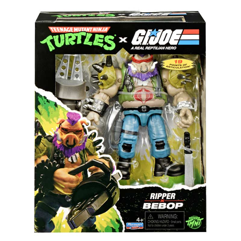 Figura Bebop x Dreadnok Ripper Tmnt X G.I.Joe Crossover Classics Playmates 01