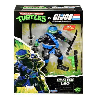 Figura Leonardo x Snake Eyes Tmnt X G.I.Joe Crossover Classics Playmates 01