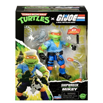 Figura Michelangelo x Shipwreck Tmnt X G.I.Joe Crossover Classics Playmates 01