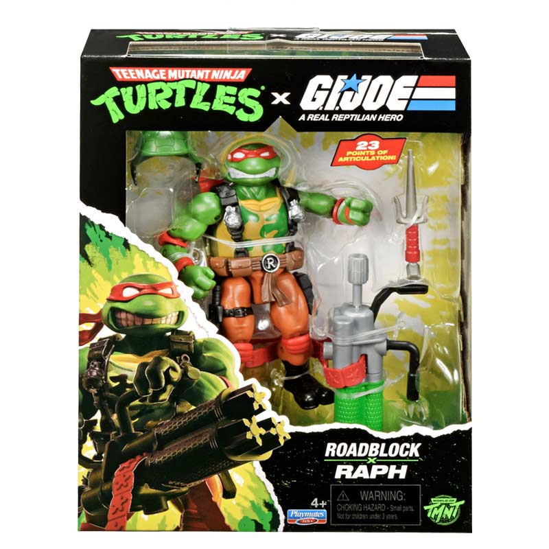 Figura Raphael X Roadblock Tmnt X G.I.Joe Crossover Classics Playmates 01