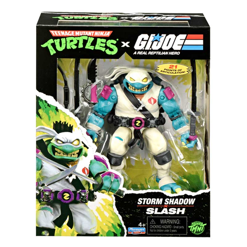 Figura Slash x Storm Shadow Tmnt X G.I.Joe Crossover Classics Playmates 01