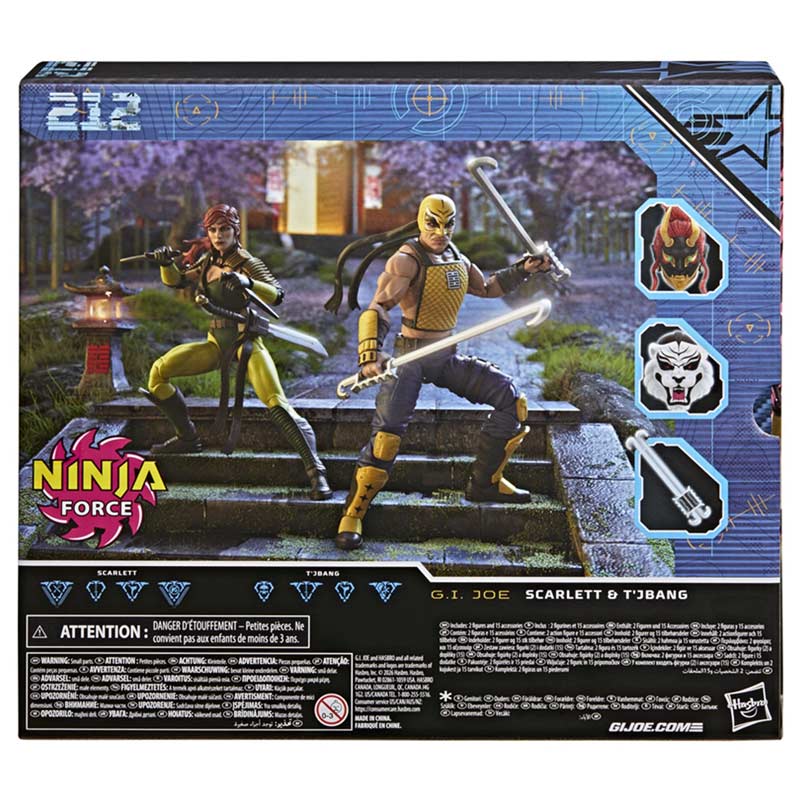 Pack Figuras Scarlett & T´jbang Ninja Force Gijoe Classified Series Hasbro 04