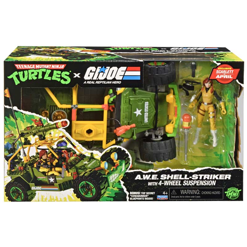 Vehículo A.W.E. Shell-Striker and Scarlett-x-April Tmnt X G.I.Joe Crossover Classics Playmates 01