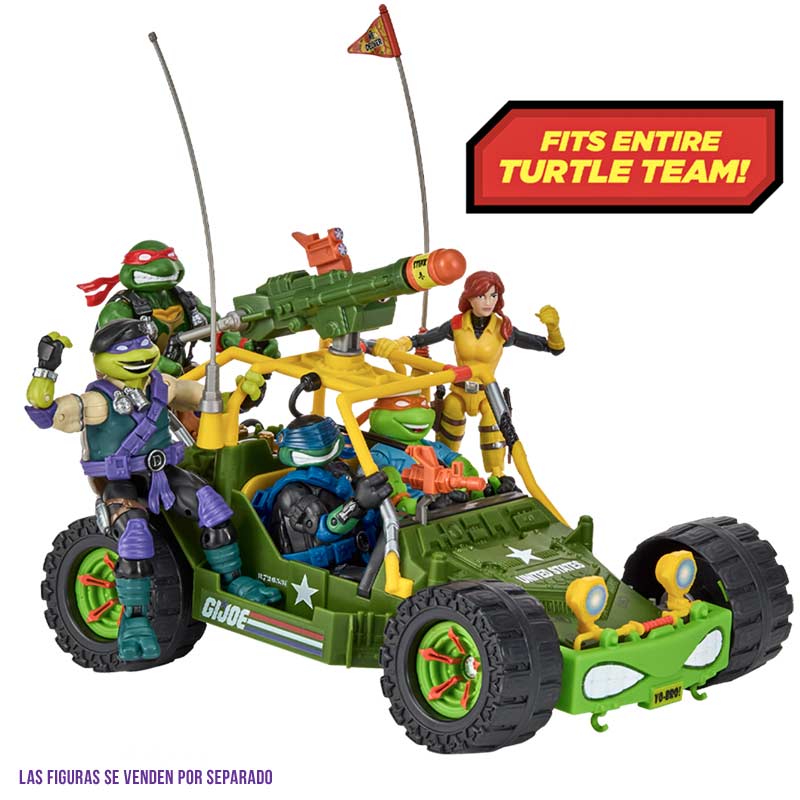 Vehículo A.W.E. Shell-Striker and Scarlett-x-April Tmnt X G.I.Joe Crossover Classics Playmates 05