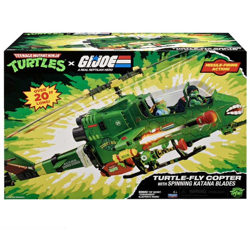 Vehículo Turtle-Fly Copter Tmnt X G.I.Joe Crossover Classics Playmates 01