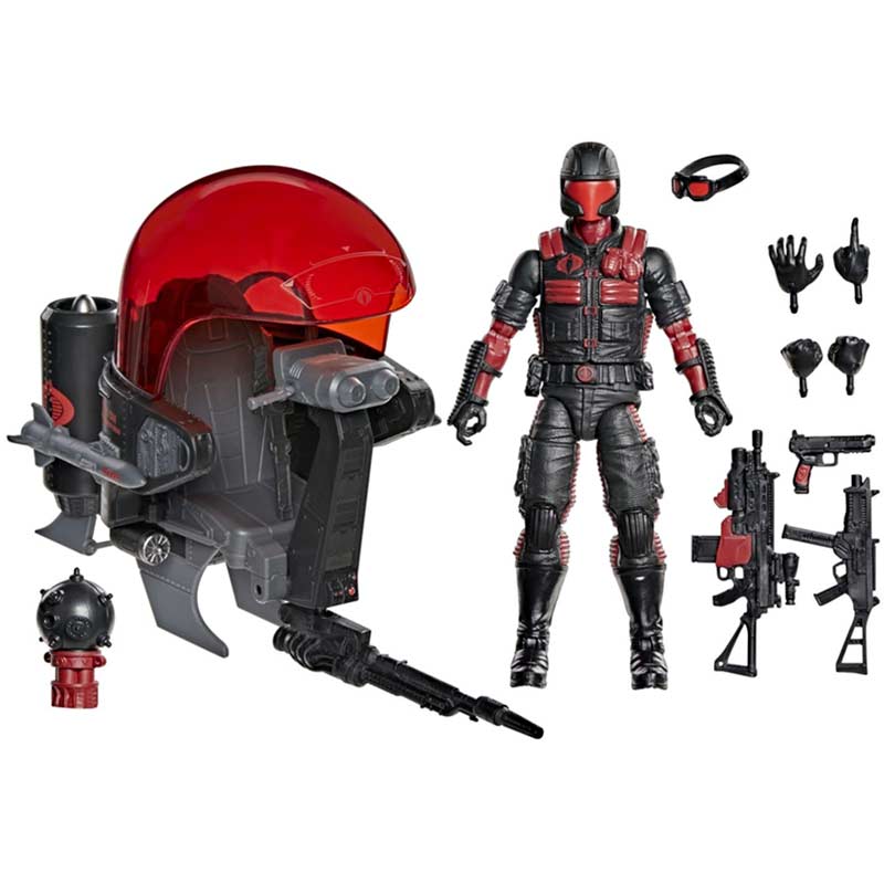 Set Figuras Snake Eyes & Varmint ATV vs. Stealth Viper & Cobra Stealth Flight Pod (Trubble Bubble) G.I. Joe Classified Series Hasbro 03